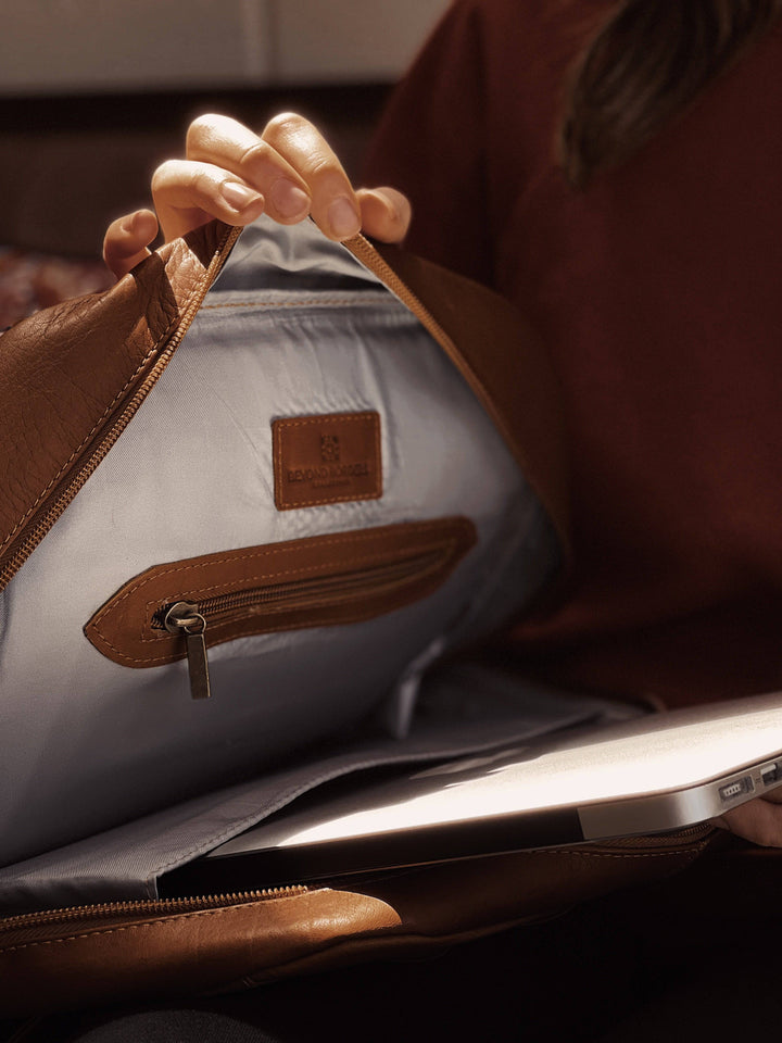 Leather Commuter Backpack - Beyond Borders Collective