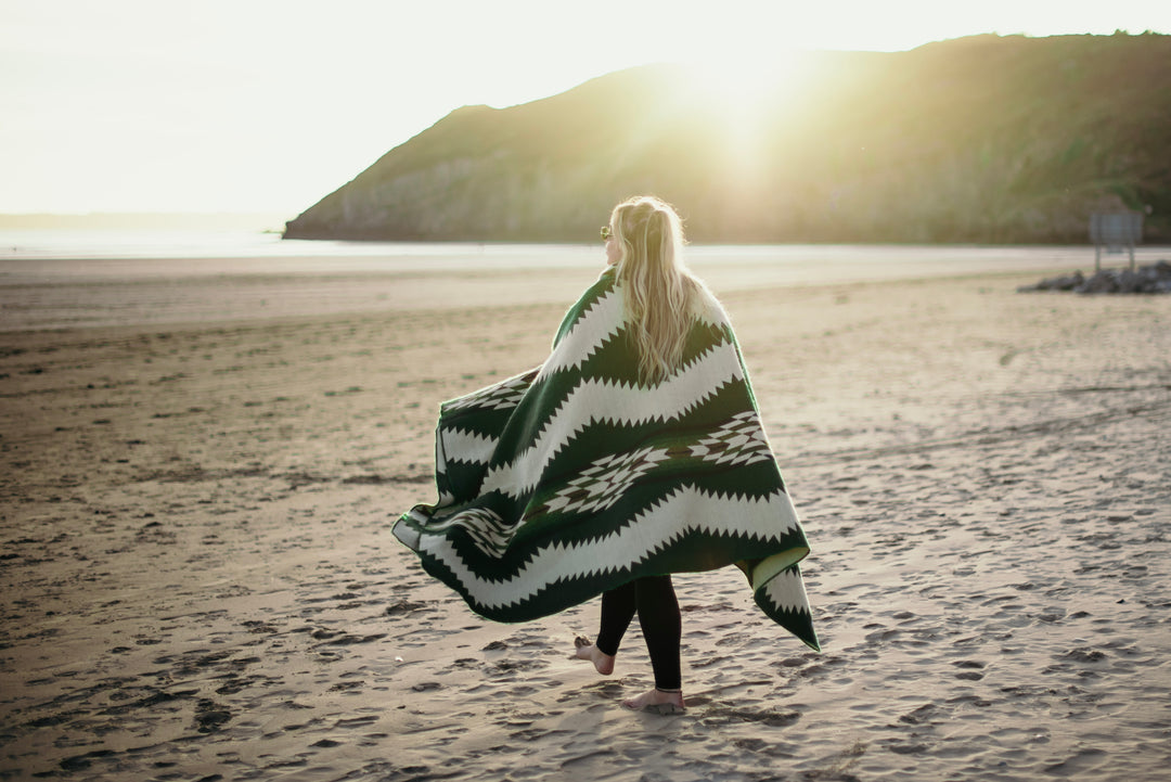 Tsachila Blanket - Forest Green