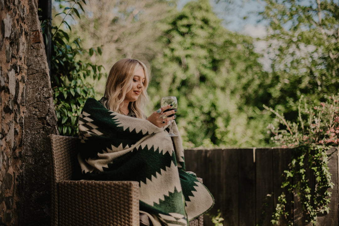 Tsachila Blanket - Forest Green