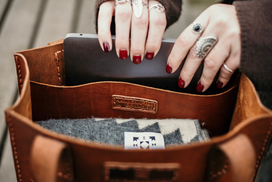 Leather Tote Bag – Beyond Borders Collective