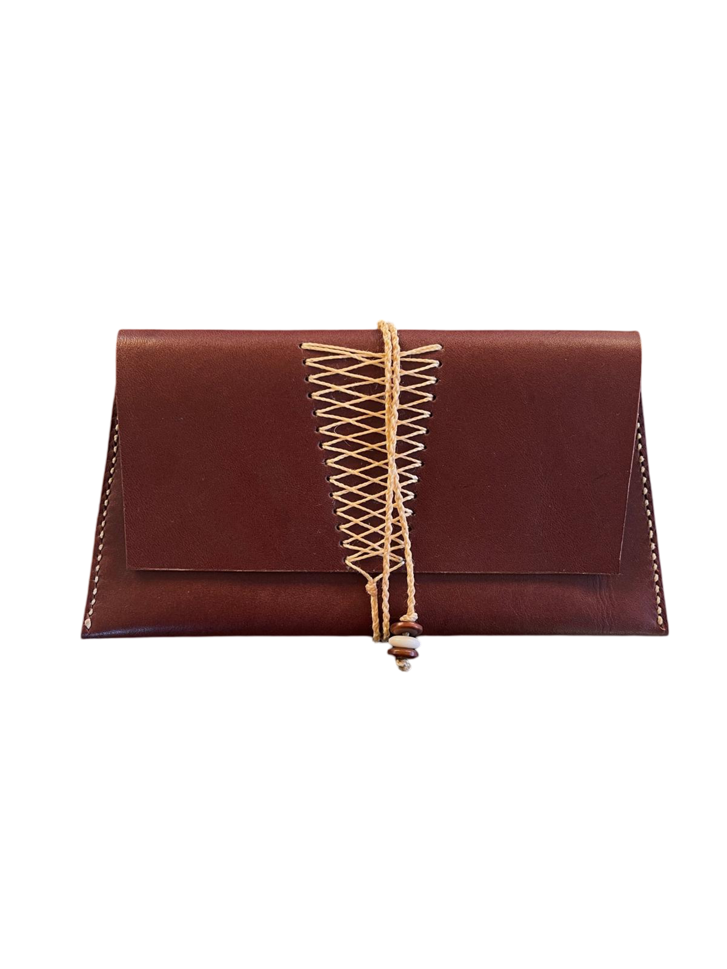 Leder Wickelbrieftasche/Clutch für Damen