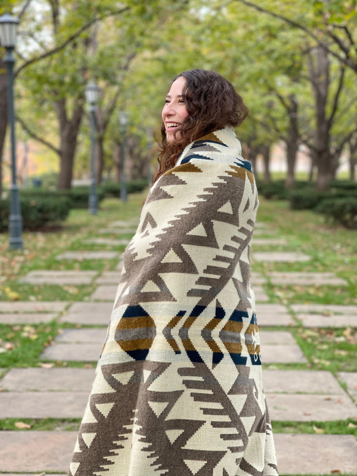 Canoa Blanket - Taupe Earth - Beyond Borders Collective