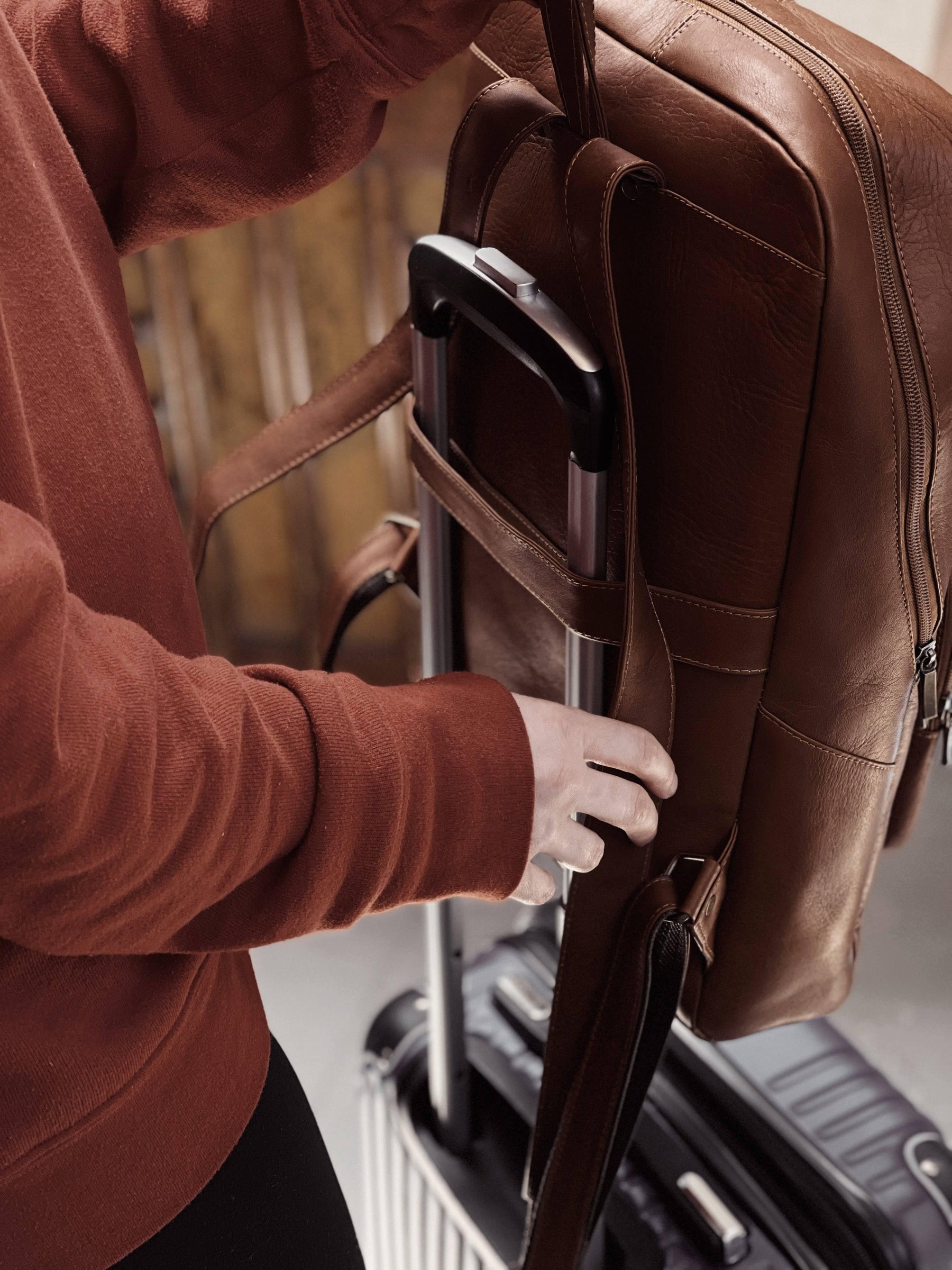 Leather Commuter Backpack – Beyond Borders Collective
