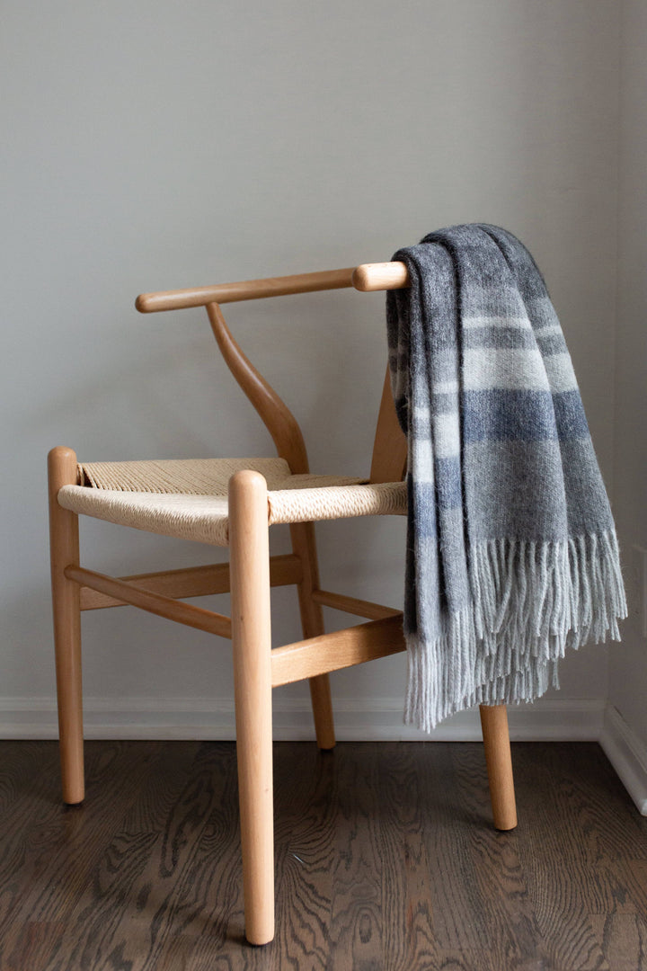 Campestre Alpaca Blend Throw - Grey / Blue - Beyond Borders Collective