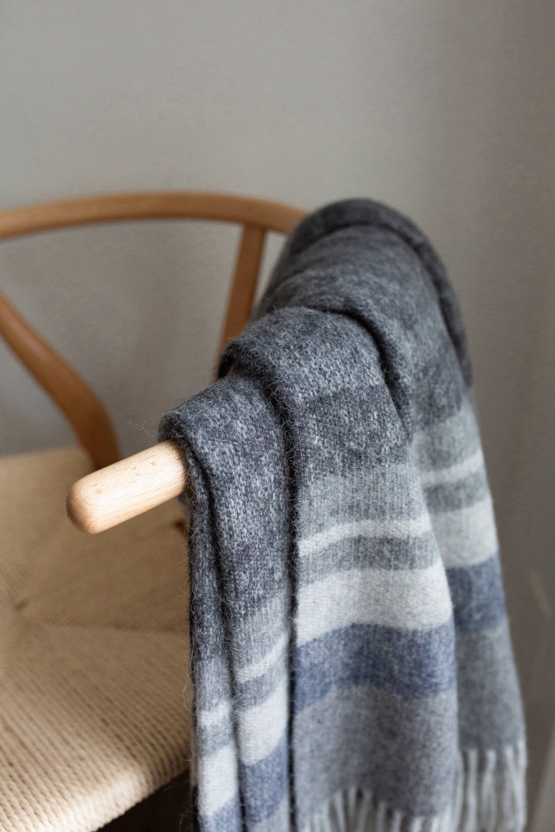 Campestre Alpaca Blend Throw - Grey / Blue - Beyond Borders Collective