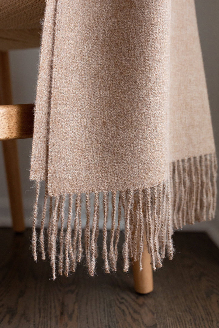 Encanto Alpaca Throw - Sandy Beige - Beyond Borders Collective