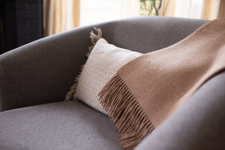 Encanto Alpaca Throw - Sandy Beige - Beyond Borders Collective