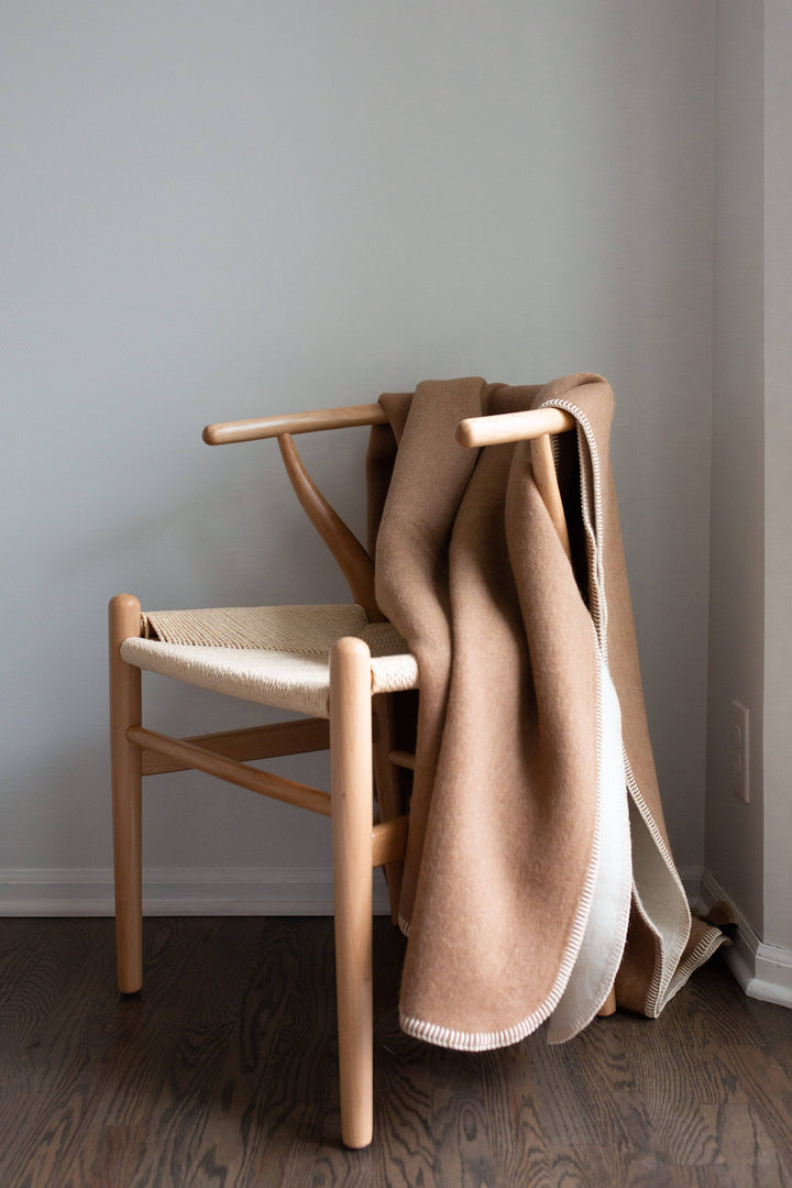 Eterna Alpaca Throw - Natural / Clay - Beyond Borders Collective