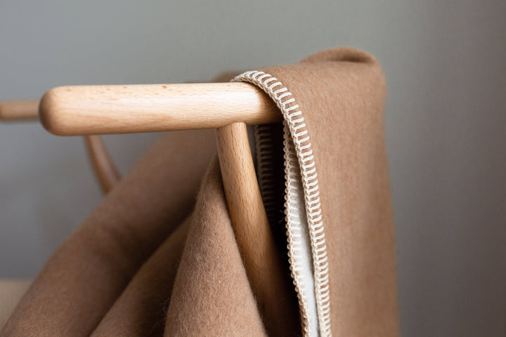 Eterna Alpaca Throw - Natural / Clay - Beyond Borders Collective