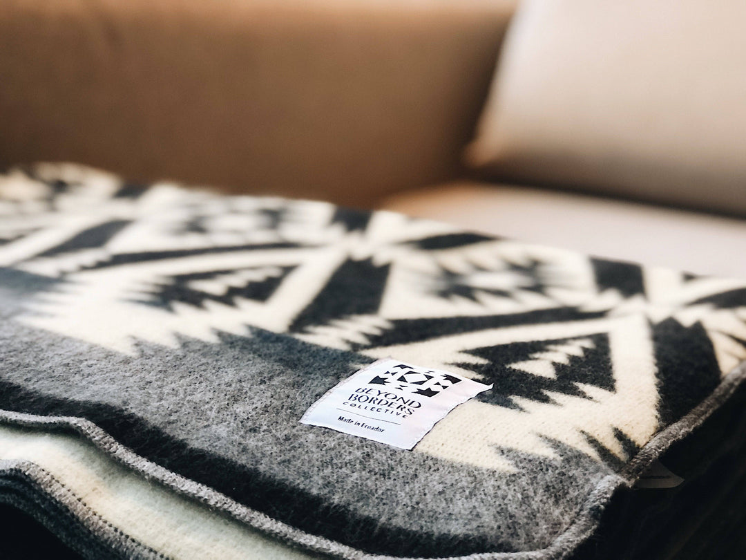 Quichua Blanket - Greyscale - Beyond Borders Collective