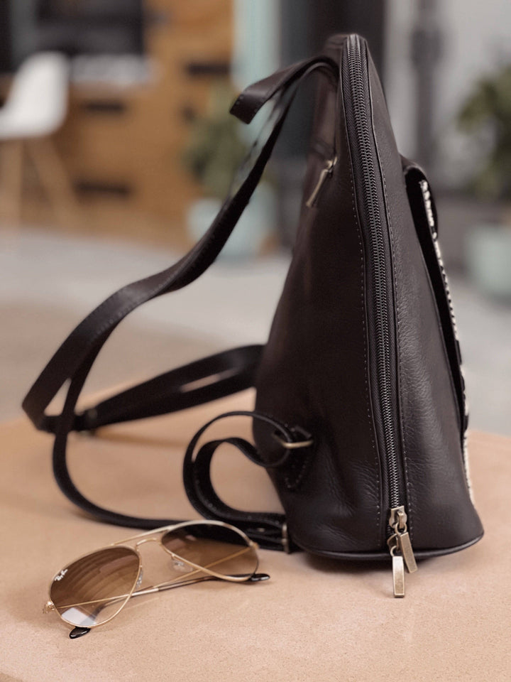 Andean Leather Button Backpack - Beyond Borders Collective