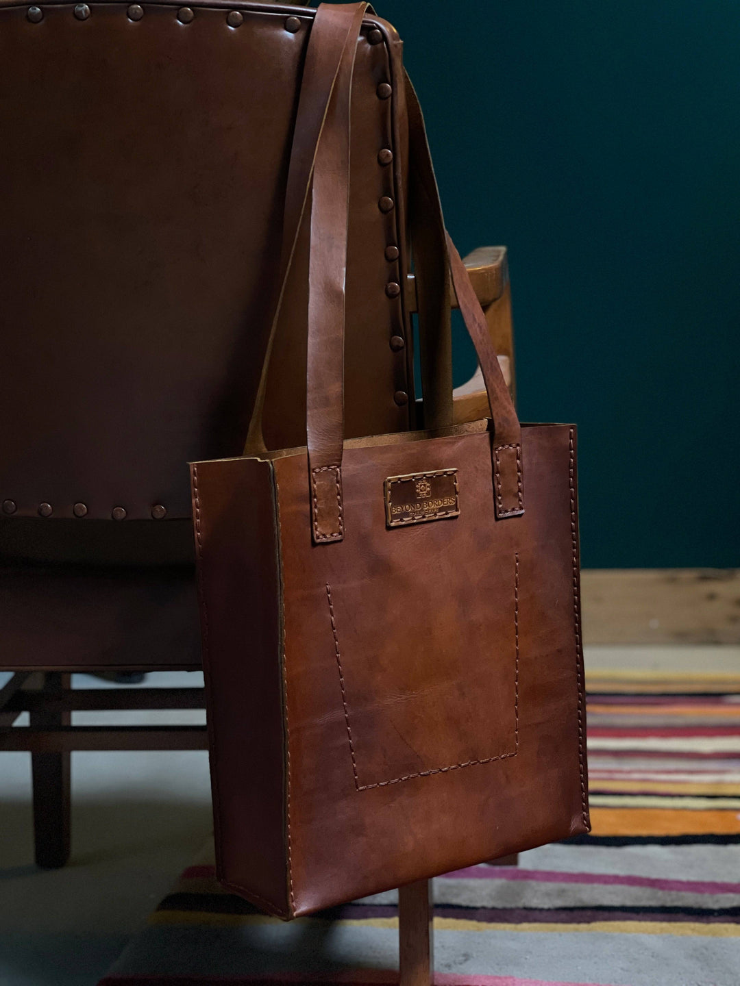 Leather Tote Bag - Beyond Borders Collective