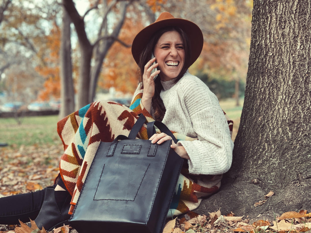 Leather Tote Bag - Beyond Borders Collective