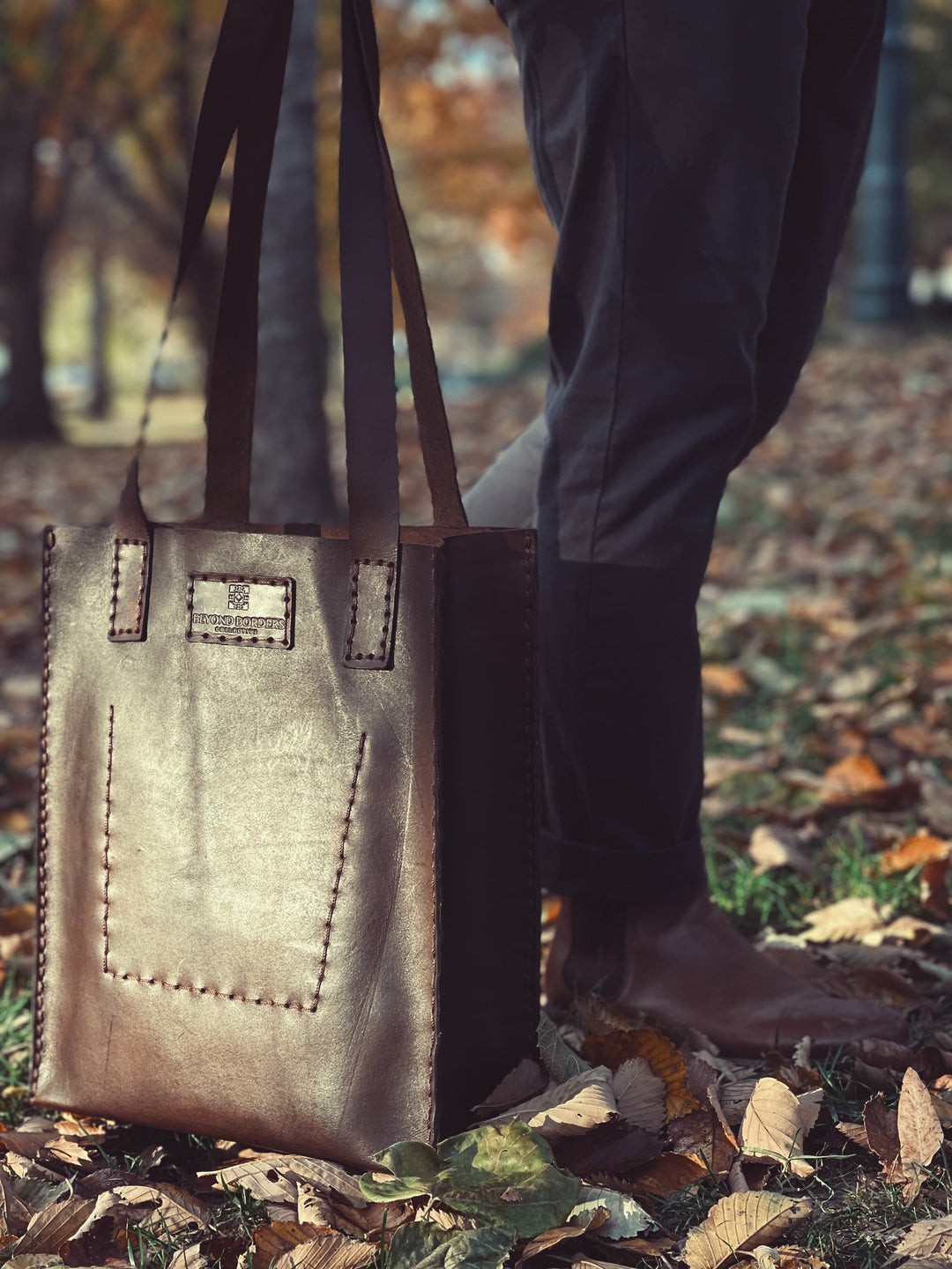 Leather Tote Bag - Beyond Borders Collective