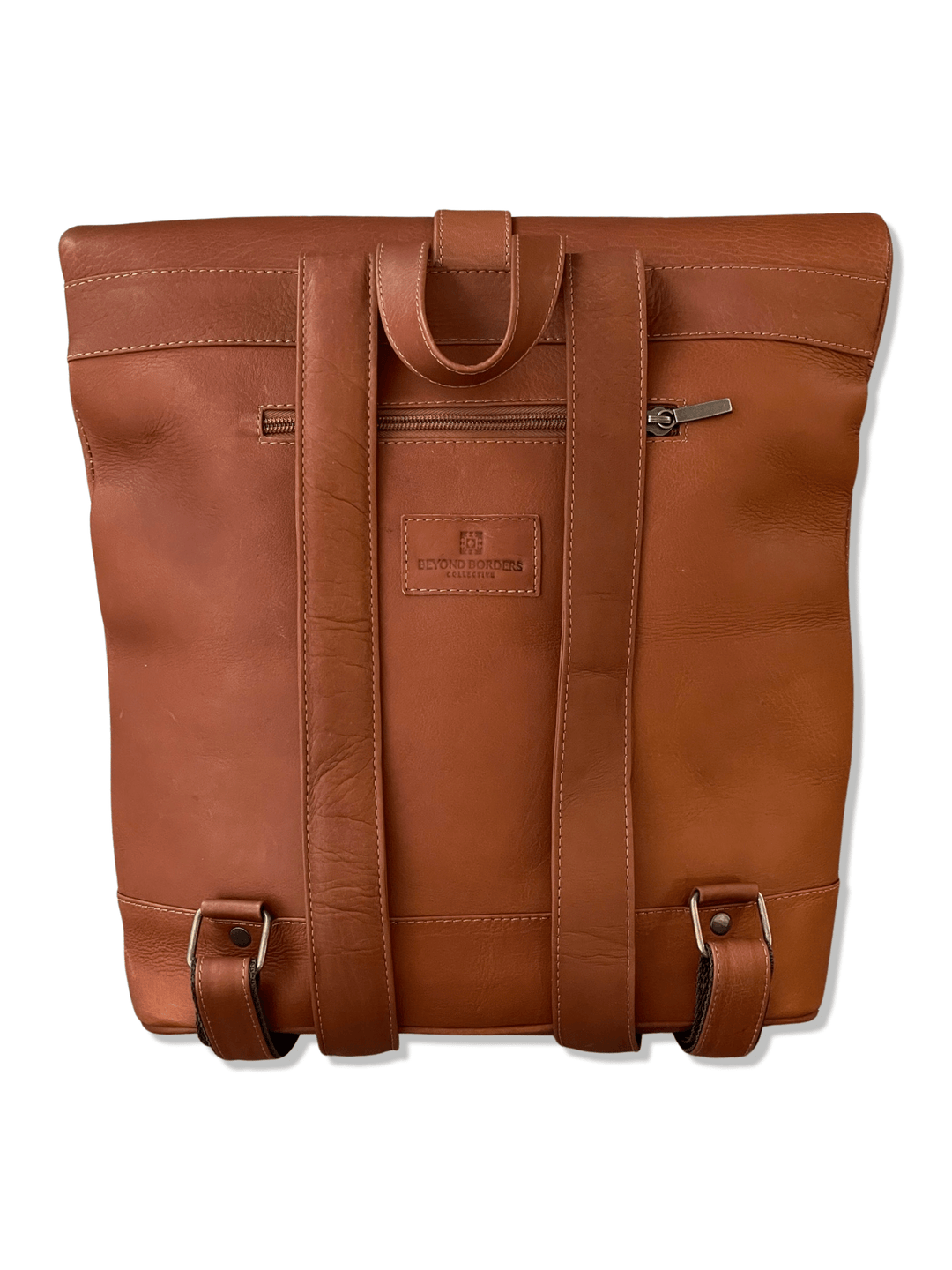 Roll Top Leather Backpack - Beyond Borders Collective