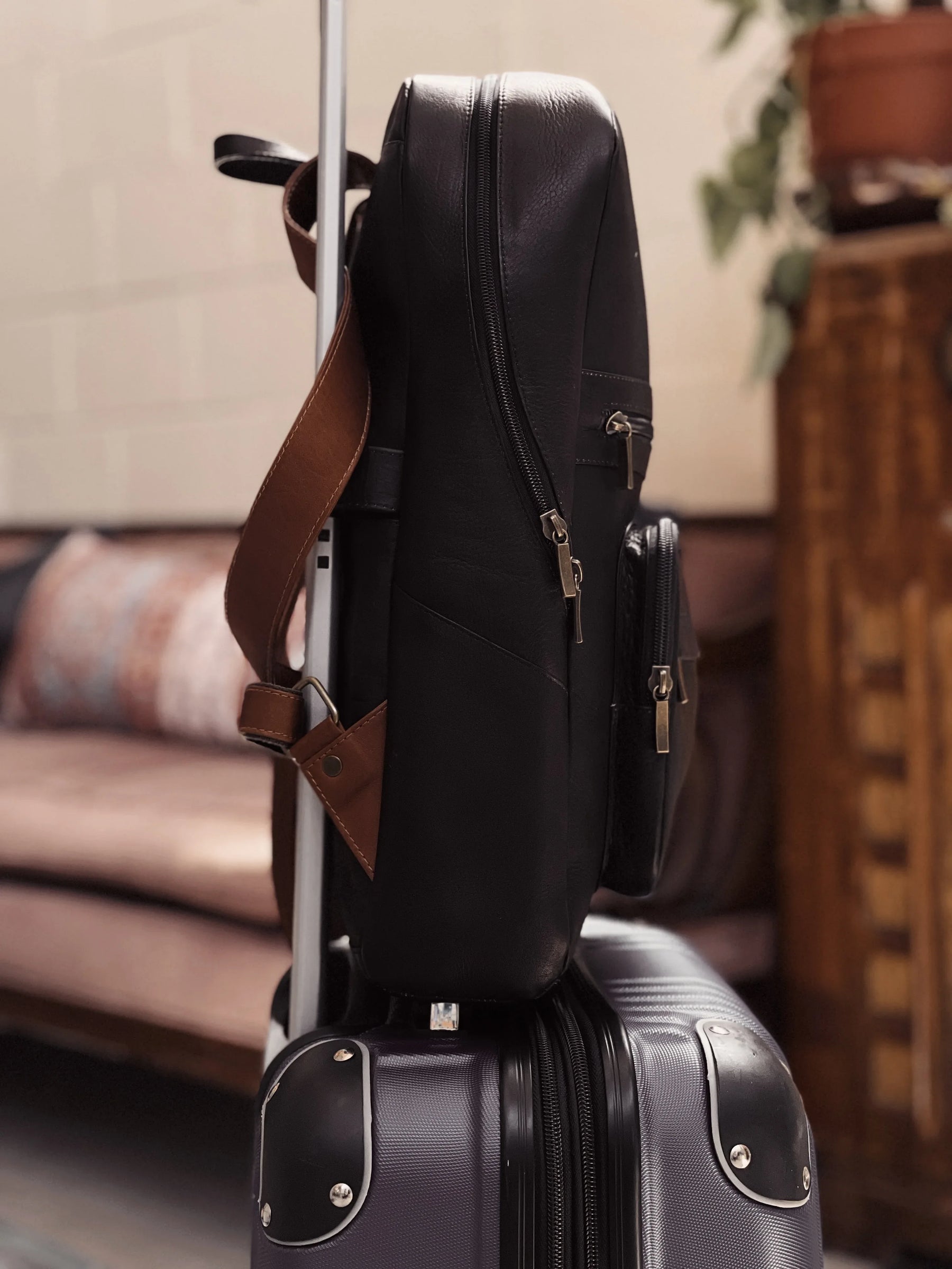 Leather Commuter Backpack – Beyond Borders Collective